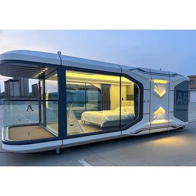 Rock Wool Sandwich Panel Wall Light Steel Villa Space Capsule House Luxury Prefab House