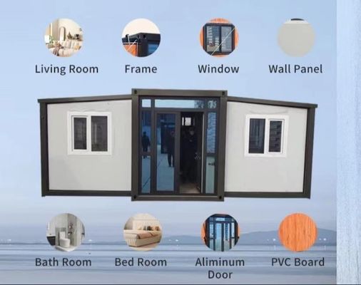 3- 20 ft 40 ft 3 bedrooms Luxury Collapsible Expanding Container Home House