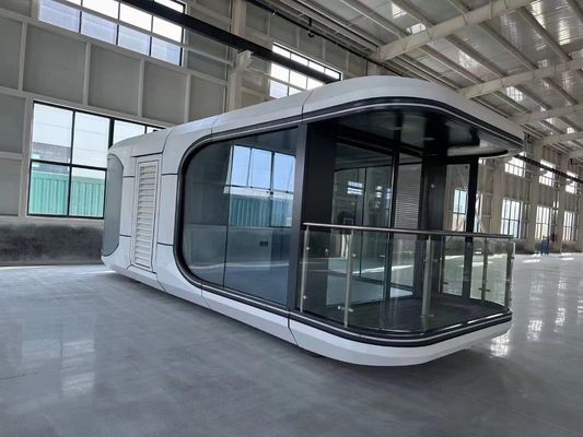 Hotel Accommodation 38 M2 Model E7 Solar Capsule House With Luxury Apple Cabin Design