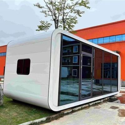 Hotel Prefabricated Tiny Smart Space Capsule House with Rock Wool Sandwich Panel Wall