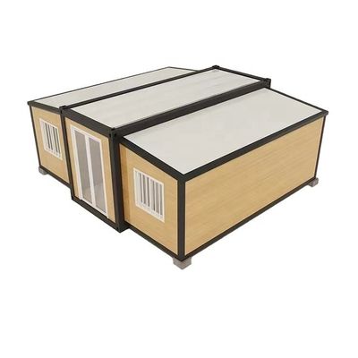 Aluminum Window Prefab Container House with Double Wing Folding Room and Easy Expansion