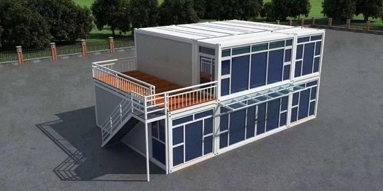 Convenient Sandwich Panel Wall Flat Pack Prefab Houses For Construction Site Easy Setup
