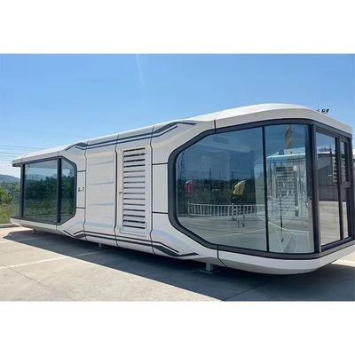 Outdoor Container Home with Capsule House Design and Rock Wool Sandwich Panel Wall