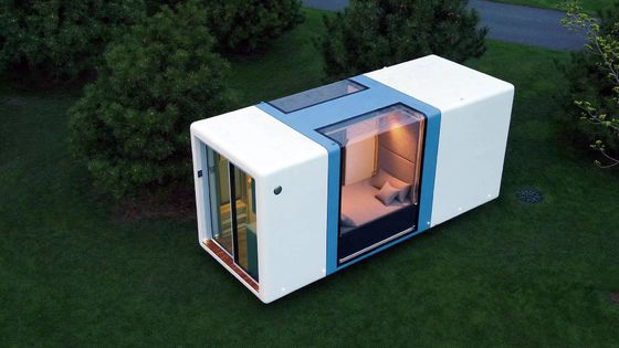 Outdoor Container Home with Capsule House Design and Rock Wool Sandwich Panel Wall