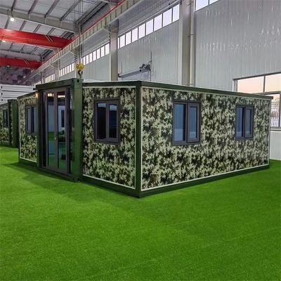 40ft Double-Wing Expansion Container House with Design and EPS Sandwich Panel Roof