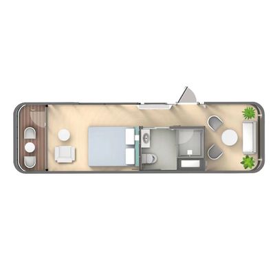 Rock Wool Sandwich Panel Wall Luxury Capsule House for Prefab House Space Capsule Bed
