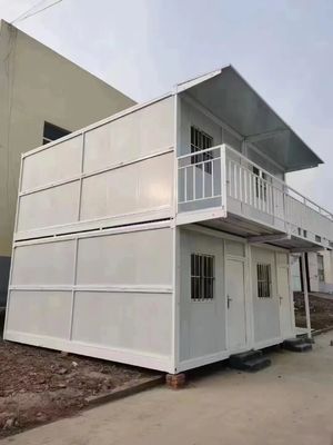 20ft Prefabricated Foldable Container Houses Sandwich Panel Wall Design Style Offices
