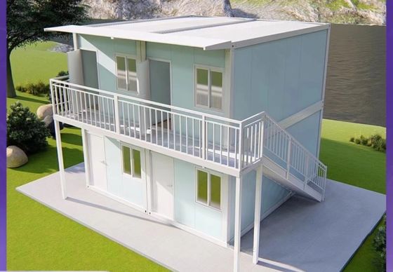 Foldable Farmhouse Design Prefab Office Container Homes with Sandwich Panel Wall