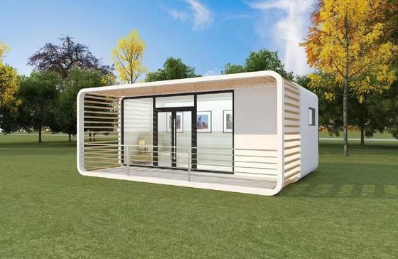Glass House Living Space Prefabricated Bungalow Customized Color