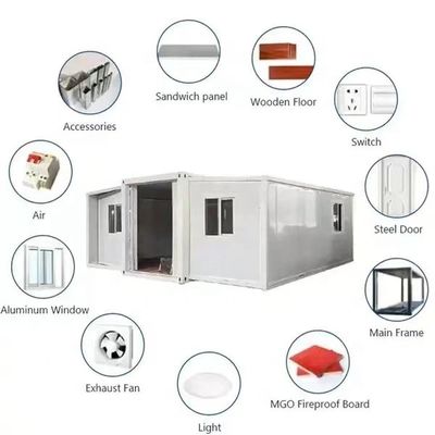 Outdoor Expansion Made Simple 20ft Double-wing Container Room with Modern Design