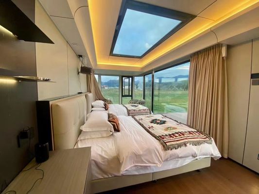 Customized Outdoor Glass Bright Cottage for Couples Holiday in Contemporary Design Style