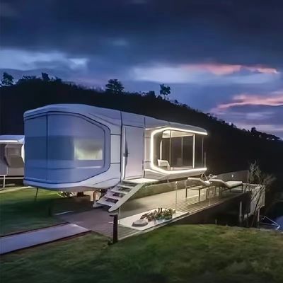 Customized Outdoor Glass Bright Cottage Camping Hotel for Couples Holiday Cottage