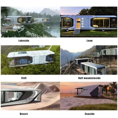 Sale Luxury Beach Villa With Smart Windproof Mobile Prefab Space Capsule House