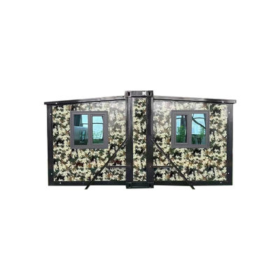 20 Foot Red Steel Door Double Wing Expansion Box Habitable Container Outdoor Living