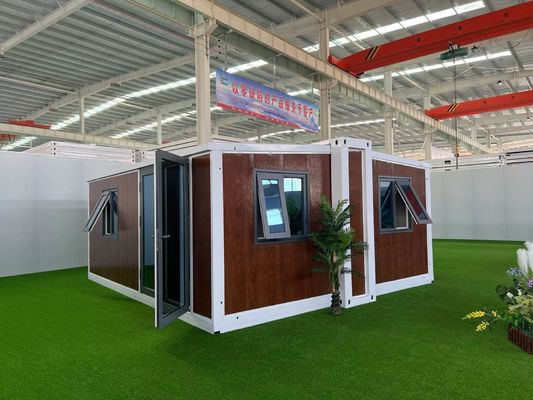 MGO Board Floor Prefabricated Foldable Office Double-wing Expansion Box with 2 Bedroom