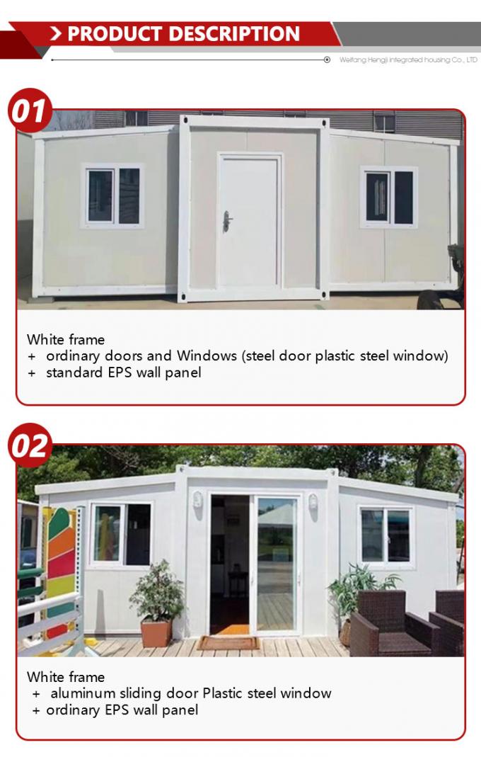 20ft Modern Container House with EPS Sandwich Panels Roof and Double ...